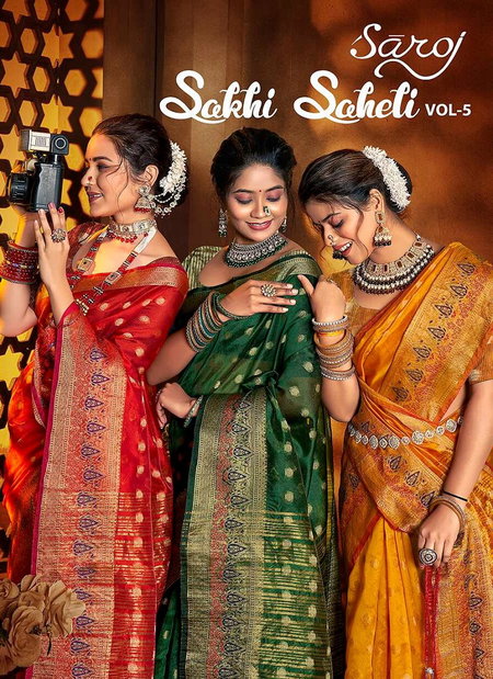 Sakhi Saheli 5 By Saroj 1001 To 1006 Wholesale Designer Sarees in India